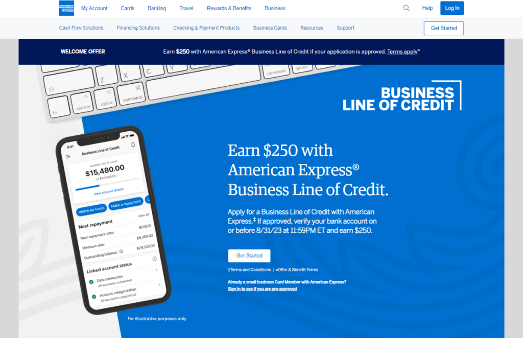 American Express® Business Line of Credit – Best for Lines of Credit