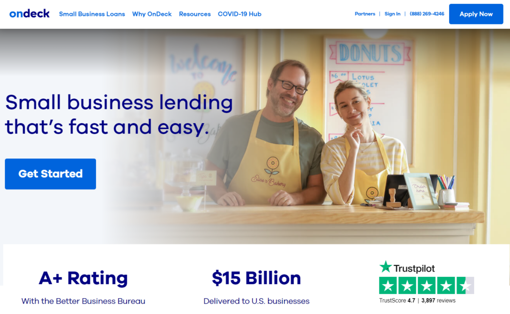 OnDeck – Best for Short-term Loans